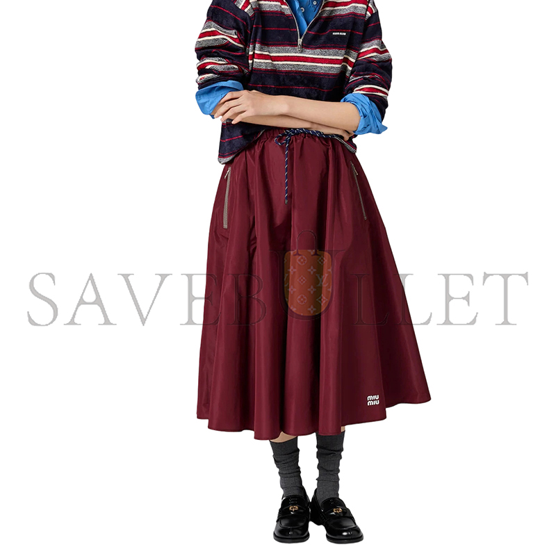 MIU MIU TECHNICAL FABRIC SKIRT MG2250